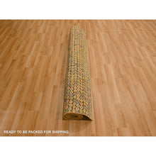 Load image into Gallery viewer, 5&#39;x7&#39;7&quot; Golden Yellow, THE BUTTONS, Sari Silk, Hand Knotted, Soft to the Touch, Oriental Rug FWR457212
