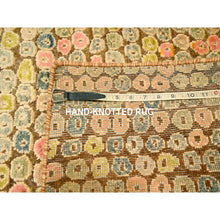 Load image into Gallery viewer, 5&#39;x7&#39;7&quot; Golden Yellow, The Buttons, Sari Silk, Hand Knotted, Soft To The Touch, Oriental Rug FWR457212