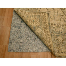 Load image into Gallery viewer, 6&#39;x9&#39;7&quot; Ecru Brown, Bijar Garus Design, Zero Pile, Distressed, Shaved Low, Hand Knotted, Undyed Natural Wool, Oriental Rug FWR457218
