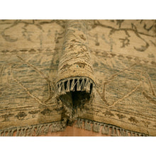Load image into Gallery viewer, 6&#39;x9&#39;7&quot; Ecru Brown, Bijar Garus Design, Zero Pile, Distressed, Shaved Low, Hand Knotted, Undyed Natural Wool, Oriental Rug FWR457218
