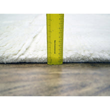Load image into Gallery viewer, 10&#39;1&quot;x14&#39; Pearl White, Moroccan Weave With Grid Design, Solid, Textured Wool, Hand Knotted, Oriental Rug FWR457266