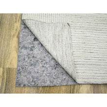 Load image into Gallery viewer, 9&#39;x12&#39; Daisy White, Geometric Variegated Line Design, 100% Wool, Hand Knotted, Oriental Rug FWR457290