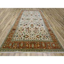 Load image into Gallery viewer, 10&#39;x14&#39;3&quot; Chiffon White, Heriz All Over Design, Soft Pile, Natural Dyes, Hand Knotted, Hand Spun New Zealand Wool, Oriental Rug FWR457338