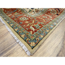 Load image into Gallery viewer, 10&#39;x14&#39;3&quot; Chiffon White, Heriz All Over Design, Soft Pile, Natural Dyes, Hand Knotted, Hand Spun New Zealand Wool, Oriental Rug FWR457338