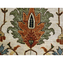 Load image into Gallery viewer, 10&#39;x14&#39;3&quot; Chiffon White, Heriz All Over Design, Soft Pile, Natural Dyes, Hand Knotted, Hand Spun New Zealand Wool, Oriental Rug FWR457338