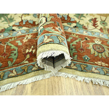 Load image into Gallery viewer, 7&#39;10&quot;x10&#39;3&quot; Linen White, Heriz All Over Design, Natural Dyes, Hand Knotted, Soft Pile, Hand Spun New Zealand Wool, Oriental Rug FWR457350