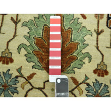 Load image into Gallery viewer, 7&#39;10&quot;x10&#39;3&quot; Linen White, Heriz All Over Design, Natural Dyes, Hand Knotted, Soft Pile, Hand Spun New Zealand Wool, Oriental Rug FWR457350