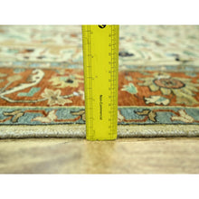 Load image into Gallery viewer, 7&#39;10&quot;x10&#39;3&quot; Linen White, Heriz All Over Design, Natural Dyes, Hand Knotted, Soft Pile, Hand Spun New Zealand Wool, Oriental Rug FWR457350