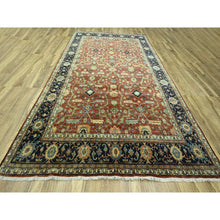 Load image into Gallery viewer, 10&#39;x13&#39;10&quot; Rust Red, Heriz All Over Design, Soft Pile, Natural Dyes, Hand Knotted, Hand Spun New Zealand Wool, Oriental Rug FWR457356