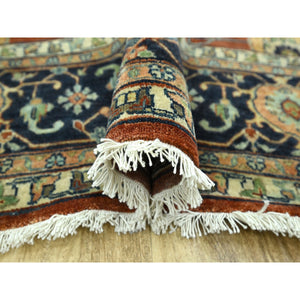 10'x13'10" Rust Red, Heriz All Over Design, Soft Pile, Natural Dyes, Hand Knotted, Hand Spun New Zealand Wool, Oriental Rug FWR457356