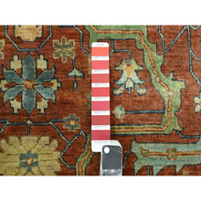 Load image into Gallery viewer, 10&#39;x13&#39;10&quot; Rust Red, Heriz All Over Design, Soft Pile, Natural Dyes, Hand Knotted, Hand Spun New Zealand Wool, Oriental Rug FWR457356