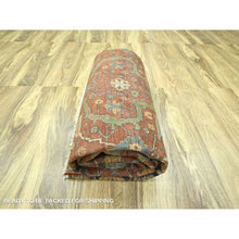 Load image into Gallery viewer, 10&#39;x13&#39;10&quot; Rust Red, Heriz All Over Design, Soft Pile, Natural Dyes, Hand Knotted, Hand Spun New Zealand Wool, Oriental Rug FWR457356