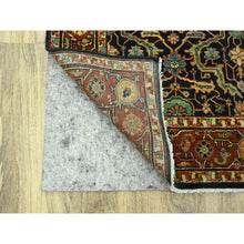 Load image into Gallery viewer, 5&#39;3&quot;x7&#39;1&quot; Midnight Blue, Heriz All Over Design, Natural Dyes, Hand Knotted, Soft Pile, Hand Spun New Zealand Wool, Oriental Rug FWR457380