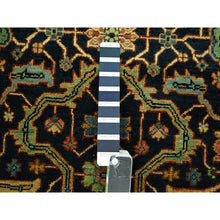 Load image into Gallery viewer, 5&#39;3&quot;x7&#39;1&quot; Midnight Blue, Heriz All Over Design, Natural Dyes, Hand Knotted, Soft Pile, Hand Spun New Zealand Wool, Oriental Rug FWR457380