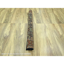 Load image into Gallery viewer, 5&#39;3&quot;x7&#39;1&quot; Midnight Blue, Heriz All Over Design, Natural Dyes, Hand Knotted, Soft Pile, Hand Spun New Zealand Wool, Oriental Rug FWR457380