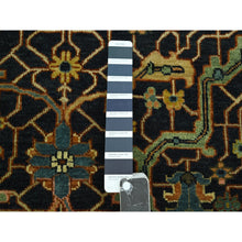 Load image into Gallery viewer, 4&#39;1&quot;x6&#39; Navy Blue, Heriz All Over Design, Hand Knotted, Soft Pile, Natural Dyes, Hand Spun New Zealand Wool, Oriental Rug FWR457386