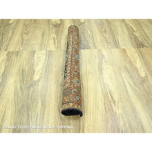 Load image into Gallery viewer, 4&#39;1&quot;x6&#39; Navy Blue, Heriz All Over Design, Hand Knotted, Soft Pile, Natural Dyes, Hand Spun New Zealand Wool, Oriental Rug FWR457386