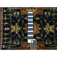 Load image into Gallery viewer, 2&#39;8&quot;x21&#39;8&quot; Midnight Blue, Heriz with Geometric Medallions Design, Natural Dyes, Hand Knotted, Soft Pile, Hand Spun New Zealand Wool, XL Runner, Oriental Rug FWR457392