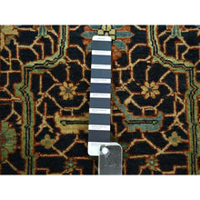 Load image into Gallery viewer, 2&#39;6&quot;x18&#39; Navy Blue, Heriz All Over Design, Natural Dyes, Hand Knotted, Hand Spun New Zealand Wool, Soft Pile, Xl Runner, Oriental Rug FWR457398