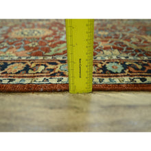 Load image into Gallery viewer, 2&#39;6&quot;x12&#39; Brick Red, Heriz All Over Design, Natural Dyes, Hand Knotted, Hand Spun New Zealand Wool, Soft Pile, Runner, Oriental Rug FWR457404