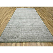 Load image into Gallery viewer, 9&#39;9&quot;x13&#39;10&quot; Vista White With Basil Green, Oxidized And Distressed Grass Design With Exposed Warps, Hand Knotted, 100% Wool, Oriental Rug FWR457662