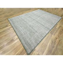 Load image into Gallery viewer, 9&#39;9&quot;x13&#39;10&quot; Vista White With Basil Green, Oxidized And Distressed Grass Design With Exposed Warps, Hand Knotted, 100% Wool, Oriental Rug FWR457662