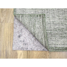 Load image into Gallery viewer, 9&#39;9&quot;x13&#39;10&quot; Vista White With Basil Green, Oxidized And Distressed Grass Design With Exposed Warps, Hand Knotted, 100% Wool, Oriental Rug FWR457662