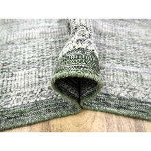 Load image into Gallery viewer, 9&#39;9&quot;x13&#39;10&quot; Vista White With Basil Green, Oxidized And Distressed Grass Design With Exposed Warps, Hand Knotted, 100% Wool, Oriental Rug FWR457662
