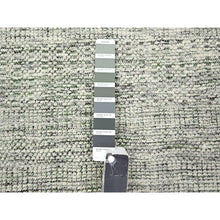 Load image into Gallery viewer, 9&#39;9&quot;x13&#39;10&quot; Vista White With Basil Green, Oxidized And Distressed Grass Design With Exposed Warps, Hand Knotted, 100% Wool, Oriental Rug FWR457662