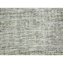 Load image into Gallery viewer, 9&#39;9&quot;x13&#39;10&quot; Vista White With Basil Green, Oxidized And Distressed Grass Design With Exposed Warps, Hand Knotted, 100% Wool, Oriental Rug FWR457662