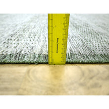 Load image into Gallery viewer, 9&#39;9&quot;x13&#39;10&quot; Vista White With Basil Green, Oxidized And Distressed Grass Design With Exposed Warps, Hand Knotted, 100% Wool, Oriental Rug FWR457662