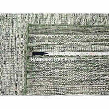 Load image into Gallery viewer, 9&#39;9&quot;x13&#39;10&quot; Vista White With Basil Green, Oxidized And Distressed Grass Design With Exposed Warps, Hand Knotted, 100% Wool, Oriental Rug FWR457662