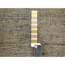 Load image into Gallery viewer, 11&#39;10&quot;x15&#39; Latte Brown With Charcoal Black, Oxidized And Distressed Grass Design With Exposed Warps, 100% Wool, Hand Knotted, Oversized, Oriental Rug FWR457728