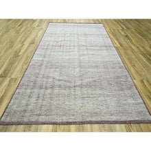 Load image into Gallery viewer, 8&#39;9&quot;x12&#39;1&quot; Sangria Red With Vista White, Oxidized And Distressed Grass Design With Exposed Warps, Hand Knotted, 100% Wool, Oriental Rug FWR457776