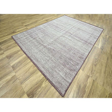 Load image into Gallery viewer, 8&#39;9&quot;x12&#39;1&quot; Sangria Red With Vista White, Oxidized And Distressed Grass Design With Exposed Warps, Hand Knotted, 100% Wool, Oriental Rug FWR457776