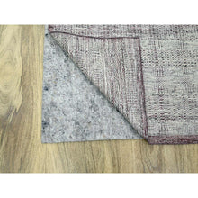 Load image into Gallery viewer, 8&#39;9&quot;x12&#39;1&quot; Sangria Red With Vista White, Oxidized And Distressed Grass Design With Exposed Warps, Hand Knotted, 100% Wool, Oriental Rug FWR457776