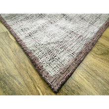 Load image into Gallery viewer, 8&#39;9&quot;x12&#39;1&quot; Sangria Red With Vista White, Oxidized And Distressed Grass Design With Exposed Warps, Hand Knotted, 100% Wool, Oriental Rug FWR457776