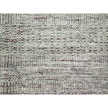 Load image into Gallery viewer, 8&#39;9&quot;x12&#39;1&quot; Sangria Red With Vista White, Oxidized And Distressed Grass Design With Exposed Warps, Hand Knotted, 100% Wool, Oriental Rug FWR457776