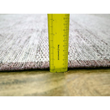 Load image into Gallery viewer, 8&#39;9&quot;x12&#39;1&quot; Sangria Red With Vista White, Oxidized And Distressed Grass Design With Exposed Warps, Hand Knotted, 100% Wool, Oriental Rug FWR457776