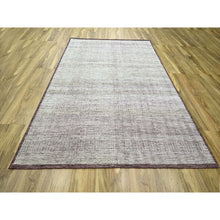 Load image into Gallery viewer, 8&#39;x10&#39; Garnet Red With Daisy White, Oxidized And Distressed Grass Design With Exposed Warps, 100% Wool, Hand Knotted, Oriental Rug FWR457794