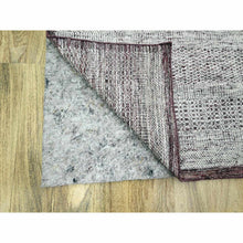 Load image into Gallery viewer, 8&#39;x10&#39; Garnet Red With Daisy White, Oxidized And Distressed Grass Design With Exposed Warps, 100% Wool, Hand Knotted, Oriental Rug FWR457794