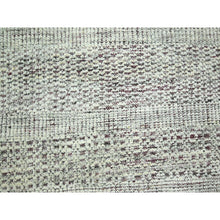 Load image into Gallery viewer, 8&#39;x10&#39; Garnet Red With Daisy White, Oxidized And Distressed Grass Design With Exposed Warps, 100% Wool, Hand Knotted, Oriental Rug FWR457794