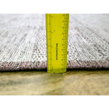 Load image into Gallery viewer, 8&#39;x10&#39; Garnet Red with Daisy White, Oxidized and Distressed Grass Design with Exposed Warps, 100% Wool, Hand Knotted, Oriental Rug FWR457794