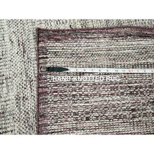 Load image into Gallery viewer, 8&#39;x10&#39; Garnet Red with Daisy White, Oxidized and Distressed Grass Design with Exposed Warps, 100% Wool, Hand Knotted, Oriental Rug FWR457794