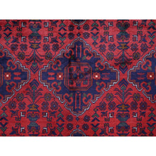 Load image into Gallery viewer, 9&#39;8&quot;x12&#39;9&quot; Scarlet Red, Afghan Khamyab With Geometric Pattern, Hand Knotted, Soft And Shiny Wool, Natural Dyes, Oriental Rug FWR4572