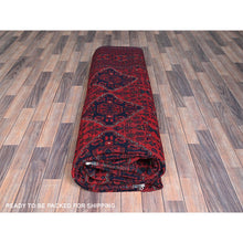 Load image into Gallery viewer, 9&#39;8&quot;x12&#39;9&quot; Scarlet Red, Afghan Khamyab With Geometric Pattern, Hand Knotted, Soft And Shiny Wool, Natural Dyes, Oriental Rug FWR4572
