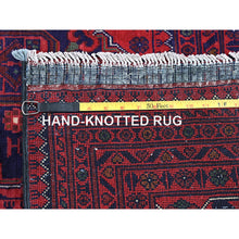 Load image into Gallery viewer, 9&#39;8&quot;x12&#39;9&quot; Scarlet Red, Afghan Khamyab With Geometric Pattern, Hand Knotted, Soft And Shiny Wool, Natural Dyes, Oriental Rug FWR4572