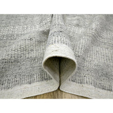 Load image into Gallery viewer, 12&#39;1&quot;x14&#39;10&quot; Storm Gray, Grass Design With Exposed Warps, Textured Wool, Hand Knotted, Oversized, Oriental Rug FWR457824