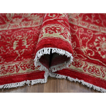 Load image into Gallery viewer, 7&#39;9&quot;x10&#39; Crimson Red, Persian Tabriz Influence Design, Wool &amp; Silk, Tone on Tone, Hand Knotted, Oriental Rug FWR457836