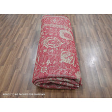 Load image into Gallery viewer, 7&#39;9&quot;x10&#39; Crimson Red, Persian Tabriz Influence Design, Wool &amp; Silk, Tone on Tone, Hand Knotted, Oriental Rug FWR457836